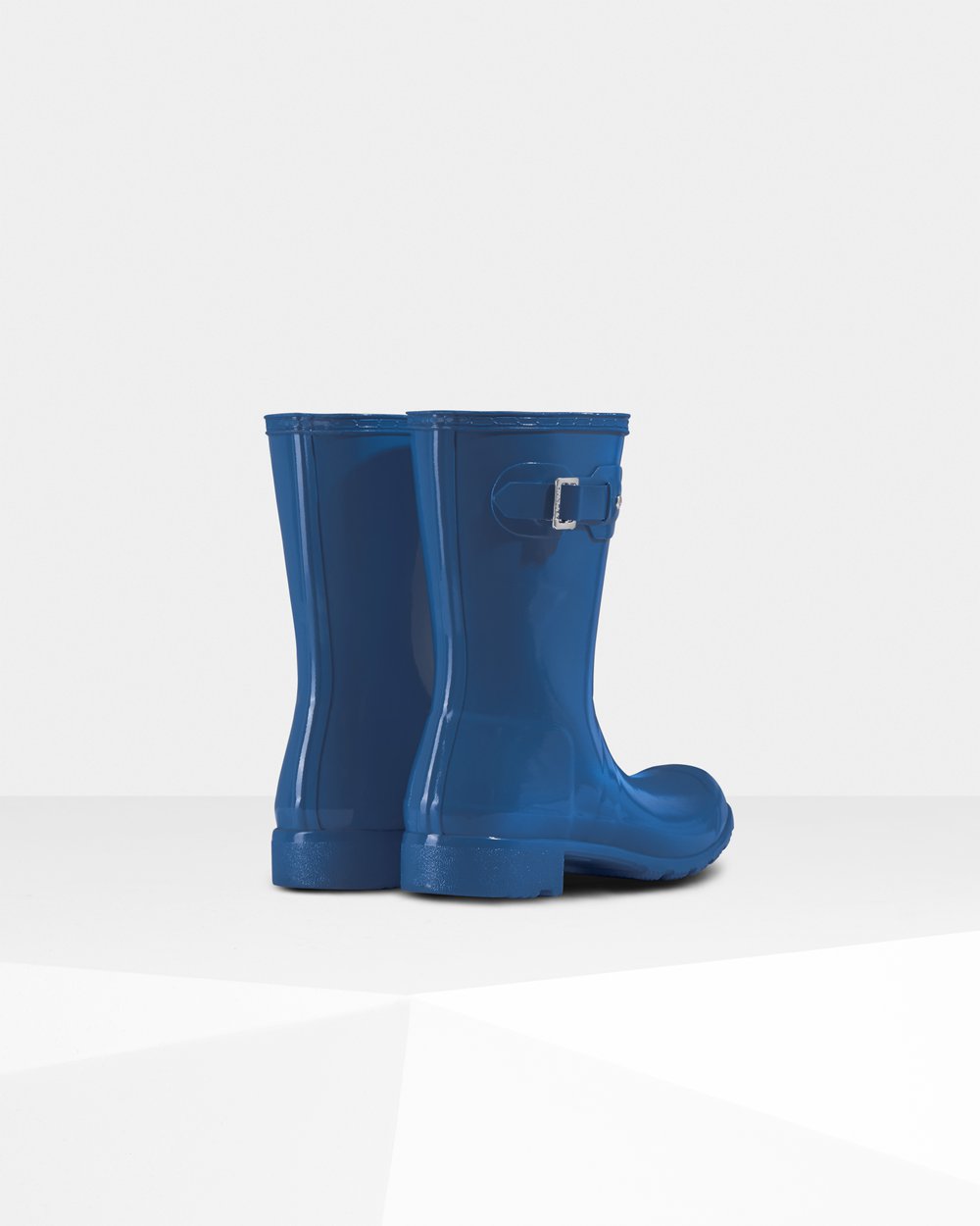 Womens Hunter Short Rain Boots Blue - Original Tour Foldable Gloss - 2504981-XB